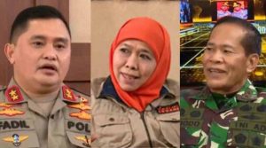 Gubernur,kapolda dan kodam Jatim