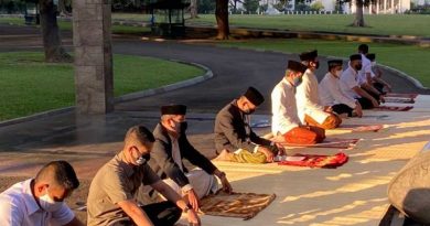 Presiden melakukan sholat Idul Adha di Komplek Istana Bogor